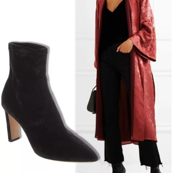 Jimmy Choo Velvet Ankle Sucks Boots Size 37 - Picture 11 of 15